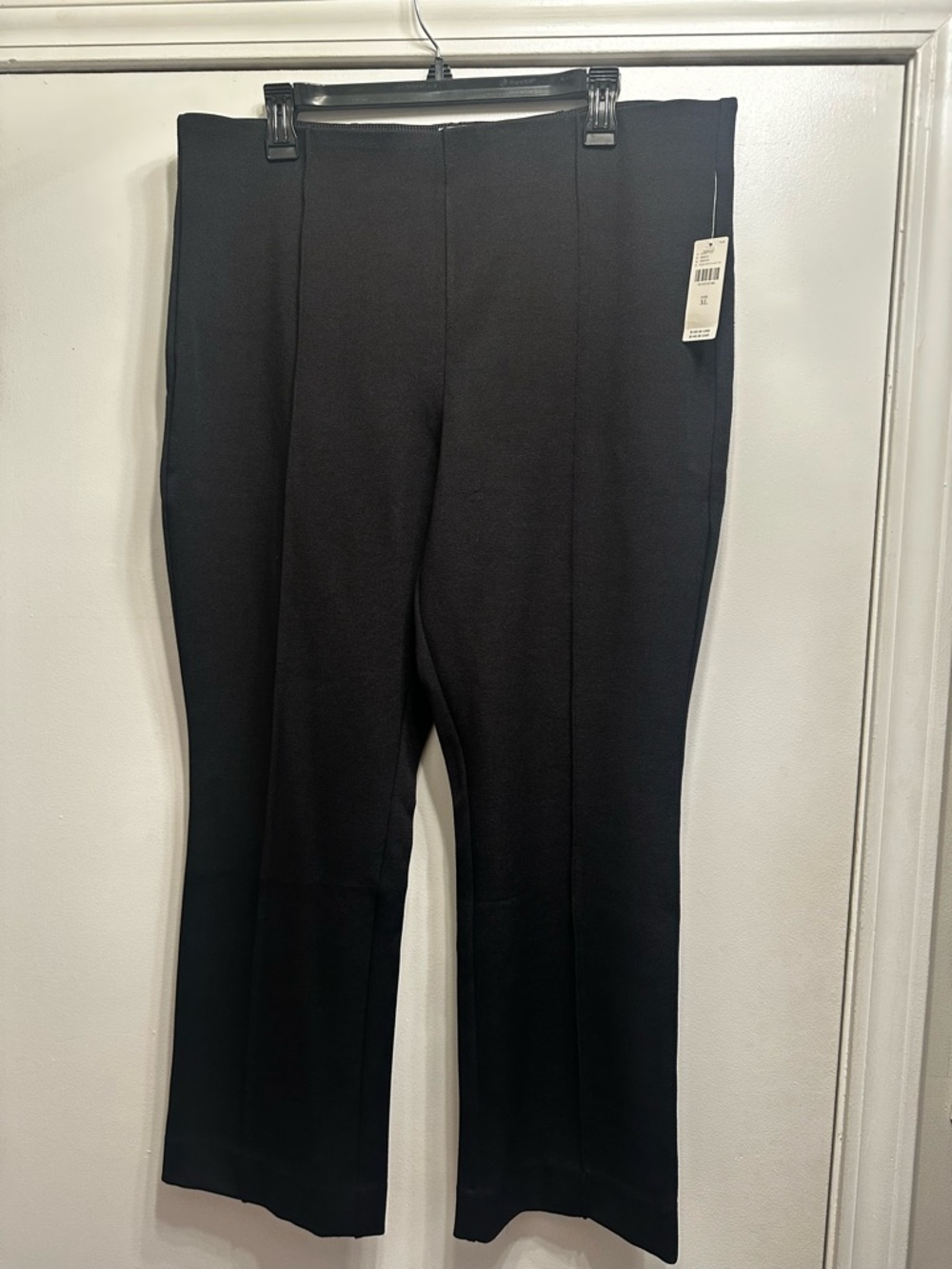 Maeve Women's Black Pull-On Straight-Leg Pants